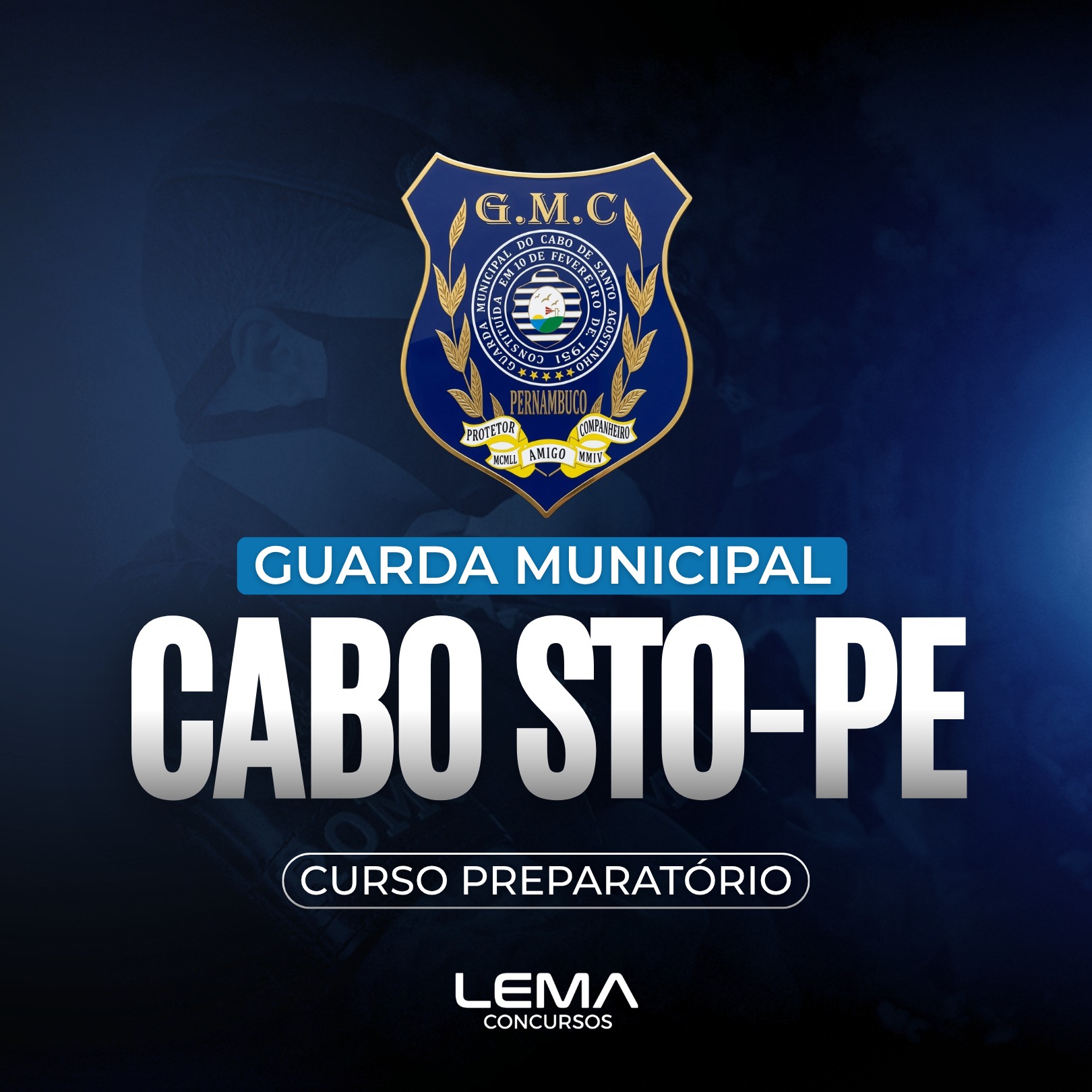 GCM Cabo de Santo Agostinho (PE) - Curso Gratuito - Guarda Civil Municipal - Nível Médio - Edital Em Breve